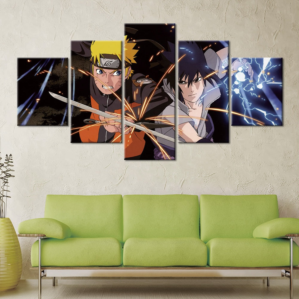 Modern Posters Canvas Art Prints 5 Pieces Canvas Painting Japan Anime Wall Pictures Home Living Room Wall Decor
