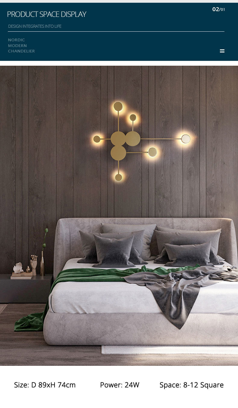Living room decoration wall lamp Nordic bedroom bedside lamp modern minimalist creative minimalist aisle wall lamp