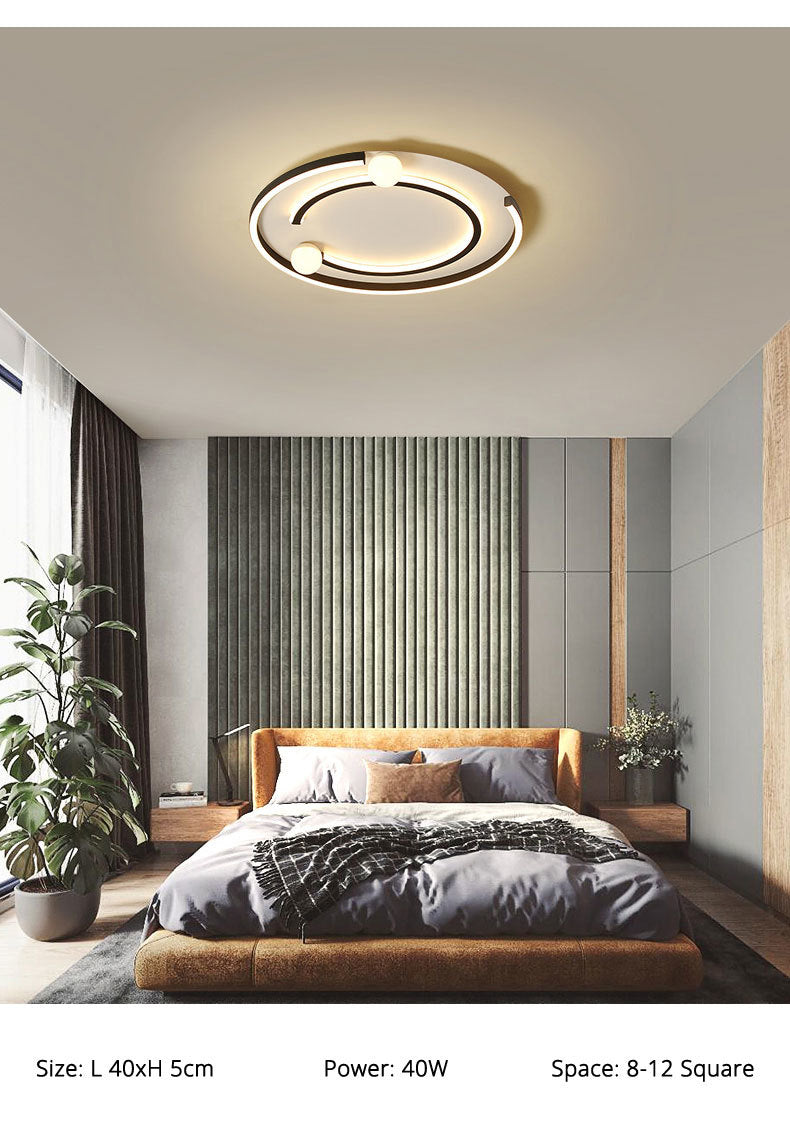 Bedroom lamp modern minimalist round led lamp creative personality study room living room lamp Nordic designer ceiling lamp