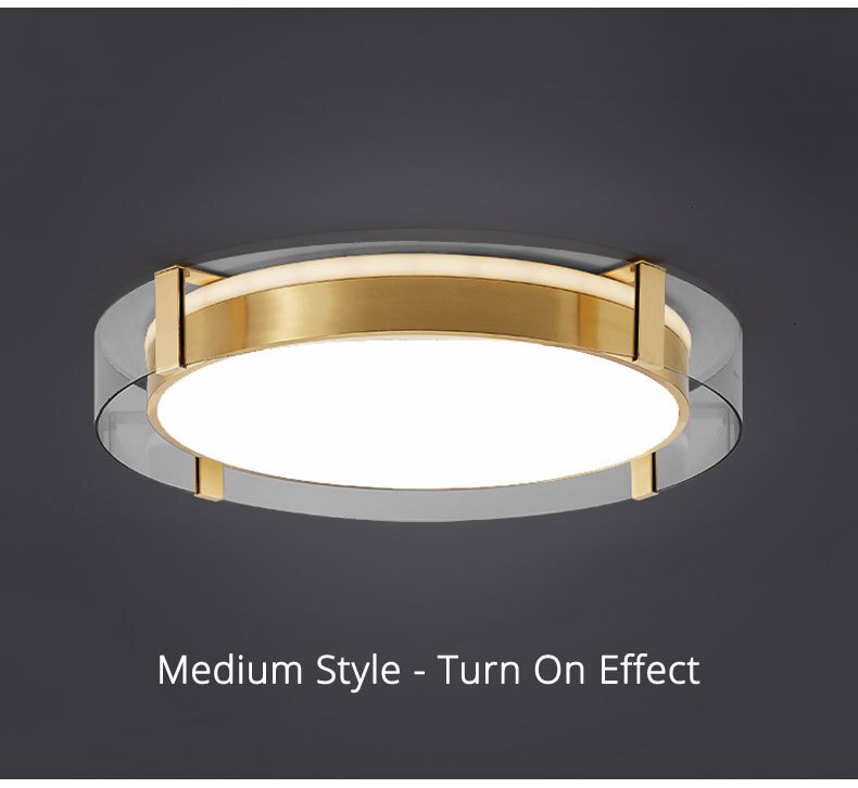 All-copper light luxury ceiling lamp Smart three-color dimming for living room, room and bedroom Support Tmall Genie