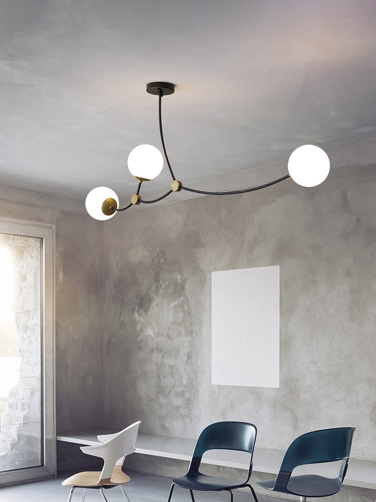 Nordic style lamps and lanterns modern minimalist art magic bean molecular lamp dining room chandelier living room lamp