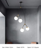 Load image into Gallery viewer, Nordic style lamps and lanterns modern minimalist art magic bean molecular lamp dining room chandelier living room lamp

