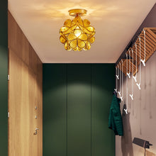 Load image into Gallery viewer, All copper balcony lights Nordic entrance hall lights simple modern creative Japanese ceiling lamps corridor lights aisle lights

