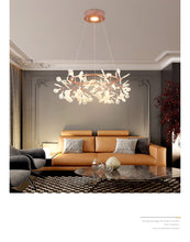 Load image into Gallery viewer, Firefly master bedroom living room Nordic post-modern creative personality leaf restaurant branch milk tea shop chandelier
