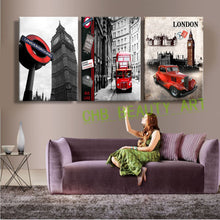 Load image into Gallery viewer, 3 Panel Wall Art Paintings Famous London Building Wall Pictures For Living Room Modern Decorative Picture Unframed
