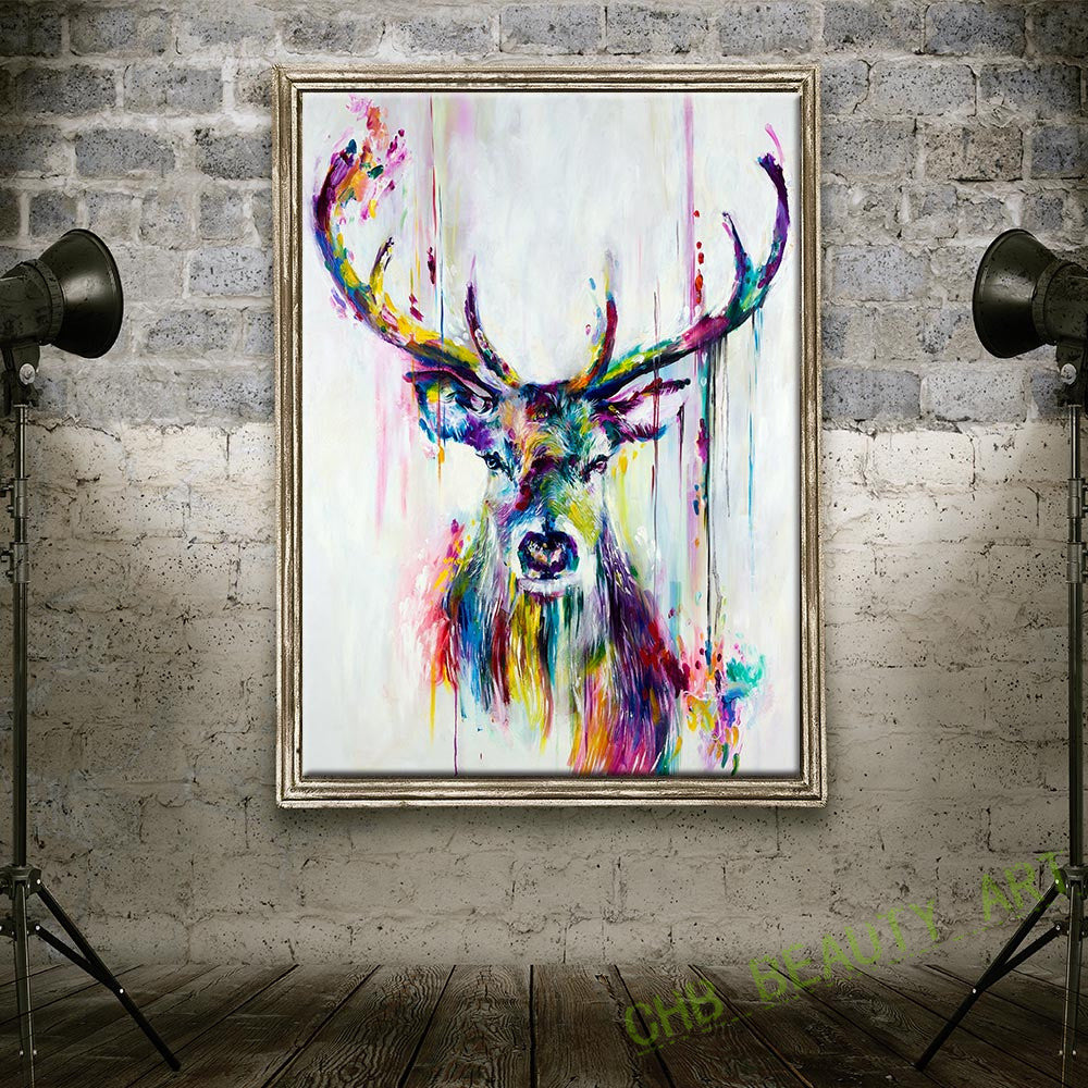 Kate HD Printed On Canvas Art Animal Canvas Painting Wild Elk  Wall Pictures For Living Room Decorative Painting Unframed