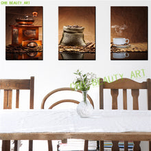 Load image into Gallery viewer, 3 Panels Classic coffee canvas art modern oil painting wall pictures
