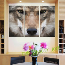 Load image into Gallery viewer, 3 Piece Modern Wall Art Painting Canvas Amazing Wolf Prints Animal Picture Wall Pictures For Living Room Unframed
