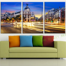 Load image into Gallery viewer, 3 Piece Canvas Wall Art Spain Madrid Coffee Printed Oil Painting On Canvas Wall Pictures For Living Room Decorative Pictures

