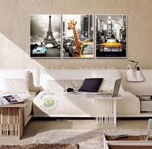 Load image into Gallery viewer, 3 Piece Hot Sell Modern Oil Canvas Painting  Paris Eiffel Tower Home Decoration Abstract Landscape Print On Canvas Unframed
