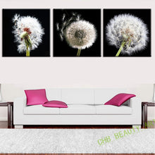 Load image into Gallery viewer, 3 pieces canvas wall art canvas painting Dandelion landscape wall Pictures for living room HD print Unframed
