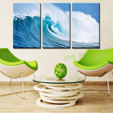 Load image into Gallery viewer, 3 Piece Pure Ocean Waves Canvas Art  Modern Wall Painting Wall Pictures For Living Room Seascape Home Decor
