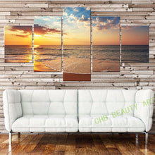 Load image into Gallery viewer, 5 Panel Sunset Beach Seaview Modern Home Wall Decor Canvas Art Picture HD Print Painting On Canvas Decorative Pictures
