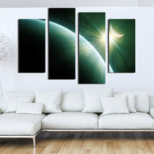 Load image into Gallery viewer, 4 Panel Modern Wall Art Abstract Space Moon Stars Picture Print On Canvas Paintings Home Decoration For Living Room HD print

