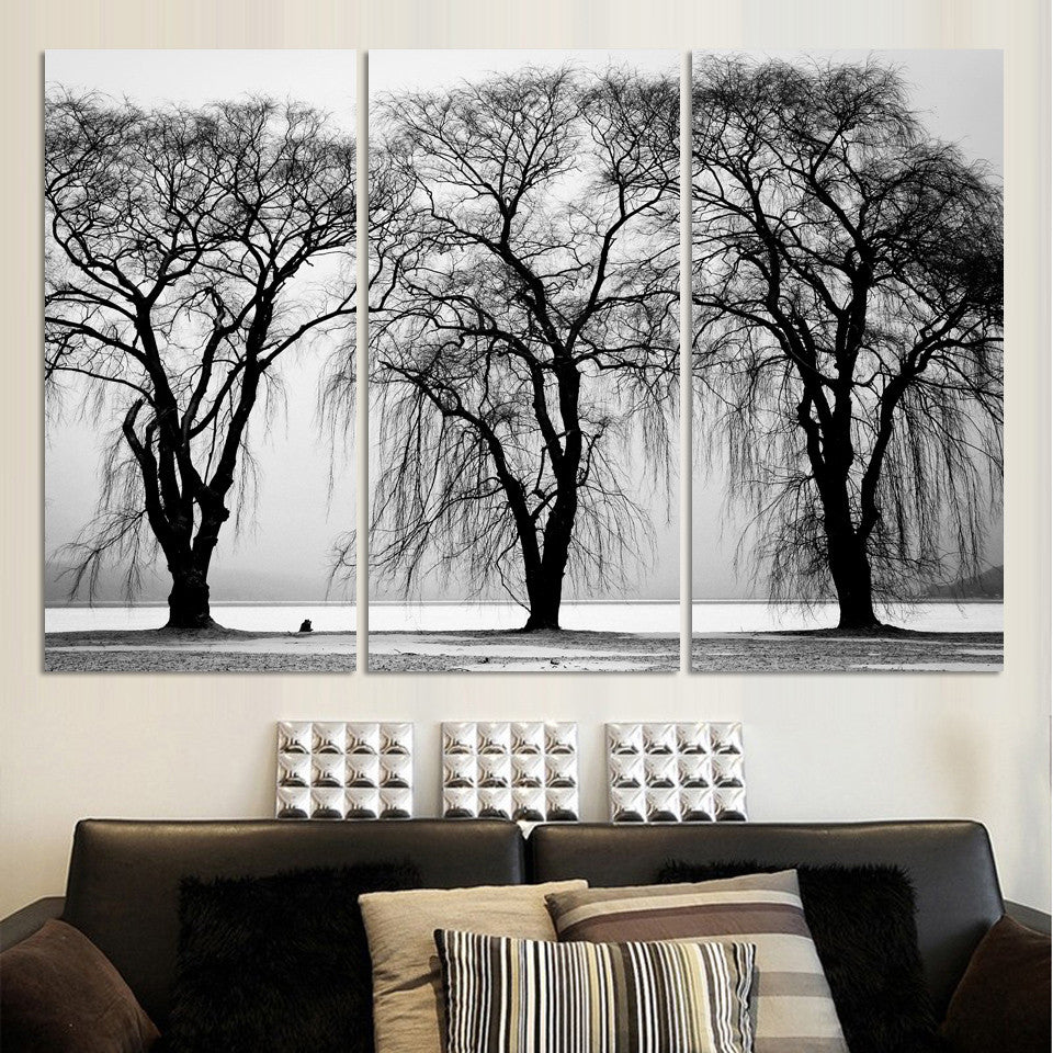 3 Piece Modern Canvas Wall Art Colored Feathers Oil Painting Picture Print On Canvas For Bedroom Home Decoration No Frame