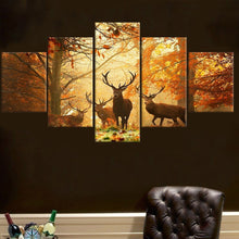 Load image into Gallery viewer, No Frame 5 PCS Deer Wall Painting Modern Tree Canvas Painting Art Animal Wall Picture For Living Room Bedroom Home Decor
