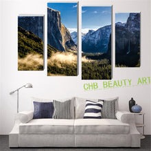 Load image into Gallery viewer, 4 piece canvas painting (No Frame) sea sunshine mountain wall pictures for living room canvas prints decorative picture
