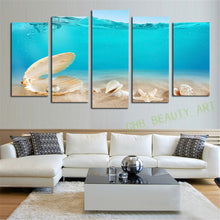 Load image into Gallery viewer, 5 Panels Pearl Shells Pure Sea Picture Canvas Print Painting Wall Art Canvas painting For Home Decor Unframed Unframed
