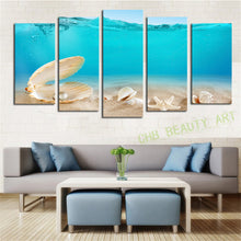Load image into Gallery viewer, 5 Panels Pearl Shells Pure Sea Picture Canvas Print Painting Wall Art Canvas painting For Home Decor Unframed Unframed

