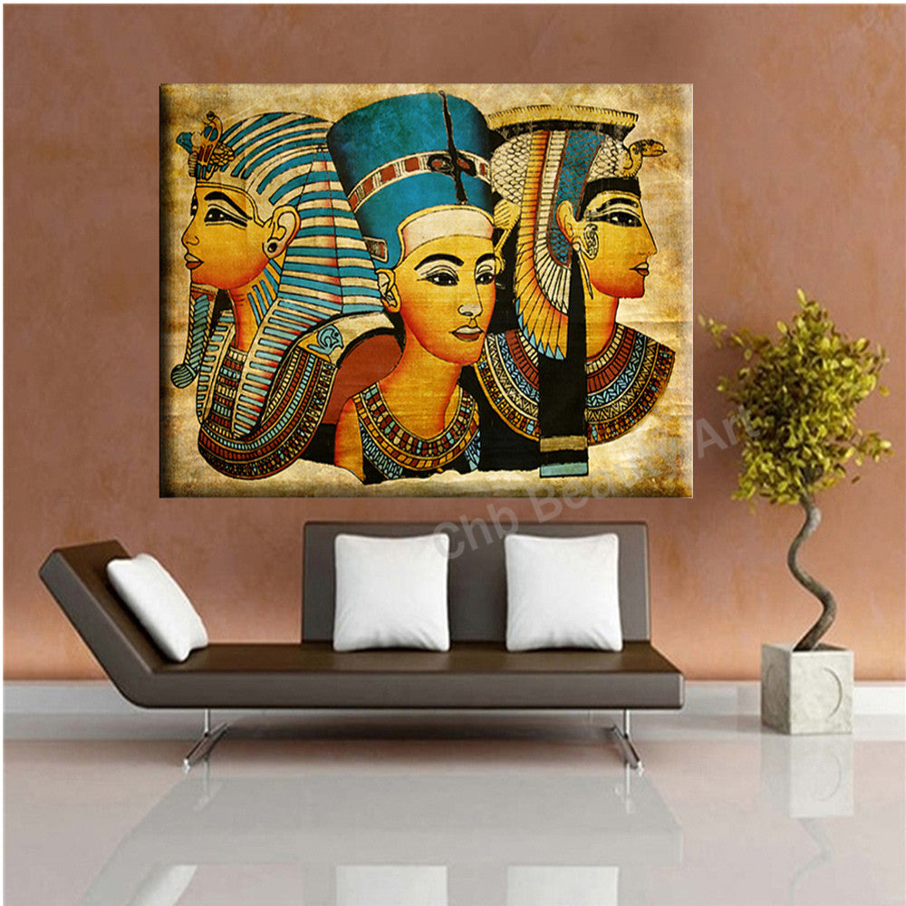 2016 Pharaoh egypt canvas art modern abstract oil painting wall pictures for living room canvas print Egyptian Unframed Unframed
