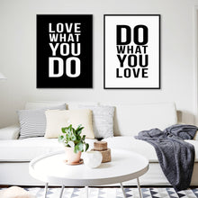 Load image into Gallery viewer, 2 Panel Black White Motivational Love Quotes Poster Print Vintage Picture Canvas Painting Wall Art Home Decor Unframed
