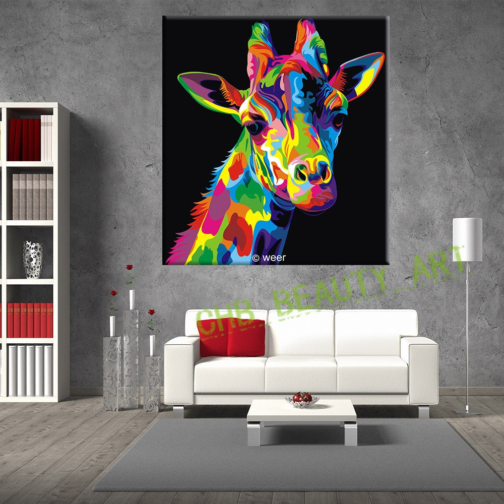 Colorful Canvas Paint Animal Series Print On Canvas Wall Decor Wall Pictures For Living Room Artwork