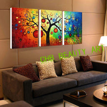 Load image into Gallery viewer, 3 panel Lucky Tree modern abstract print painting unframed wall pictures for living room canvas art home decoration Unframed
