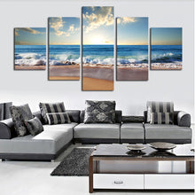 Load image into Gallery viewer, (No Frame) 5 Piece The Sea Beach Modern Wall Decor Canvas Art Print Painting On Canvas Artworks Wall Pictures For Living Room
