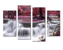 Load image into Gallery viewer, 4 Piece Mangrove With Waterfall Modern Home Wall Decor Canvas Picture Art HD Print Painting Canvas Arts
