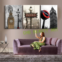 Load image into Gallery viewer, 3 Panel Wall Art Paintings Famous European Building  Landscape Wall Pictures For Living Room Modern Home Decor Unframed
