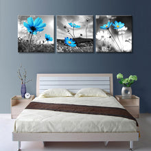 Load image into Gallery viewer, 3 Panel Cosmos flowers blooming decoration pictures  home decor printed paintings on canvas wall pictures for living room
