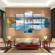 Load image into Gallery viewer, 5 PCS Amazing Waterfall Painting On Canvas Home Decor Art Picture Wall Pictures For Living Room Canvas Prints
