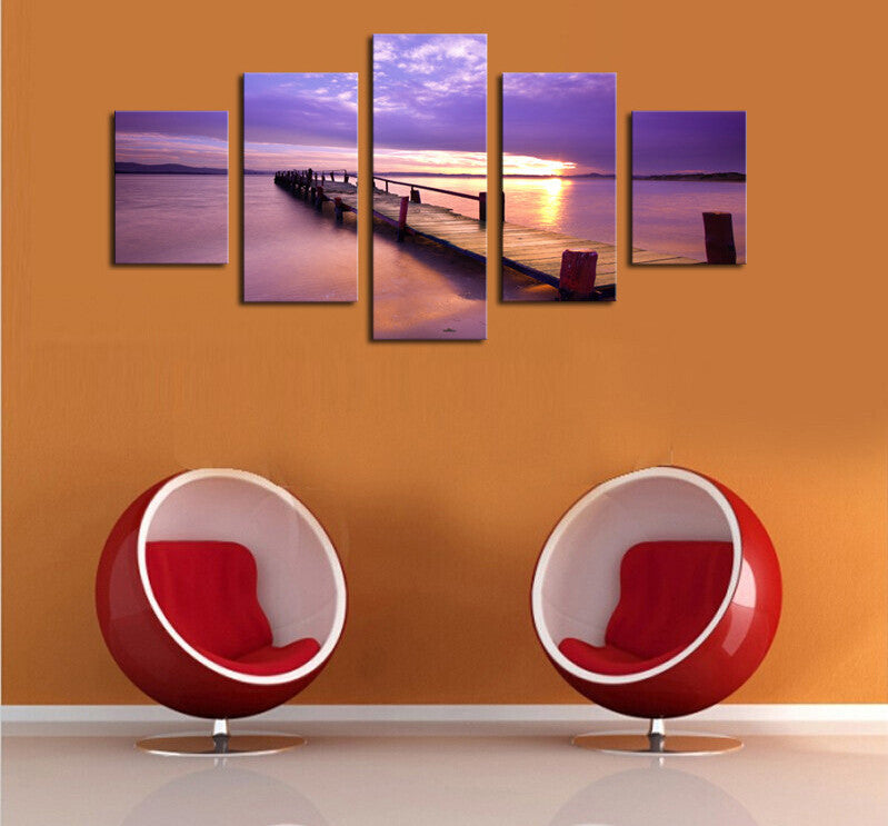 5 Panels Sea View Picture Canvas Print Painting Wall Art Canvas Painting For Home Decor Artwork