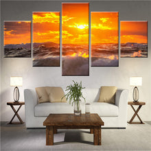 Load image into Gallery viewer, 5 Panel Large Wall Art Sea Sunshine Canvas Painting Print On Canvas Wall Pictures For Living Room Decorative Picture Unframed
