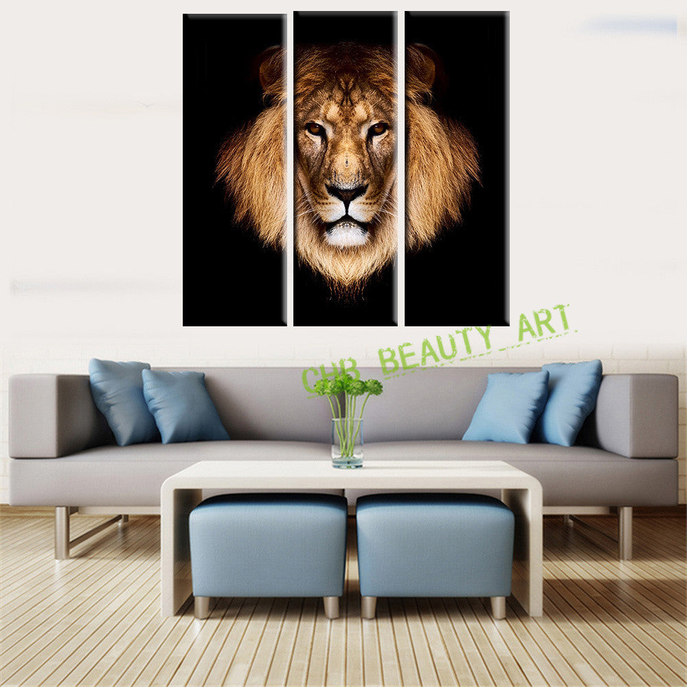 3 Piece Canvas Art Lion King Picture Print On Canvas Painting Wall Pictures For Living Room Decorative Pictures Unframed
