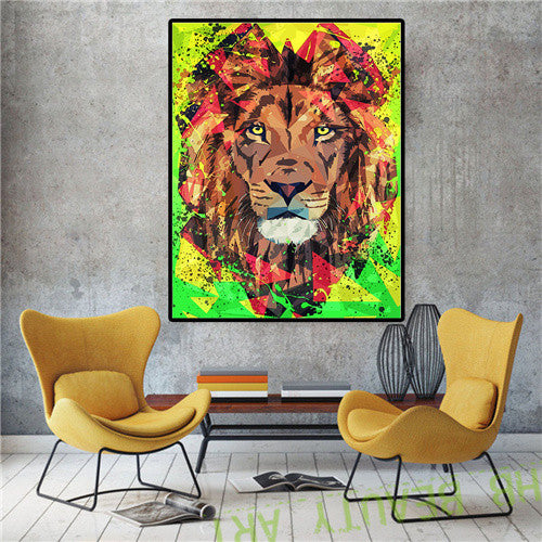 Colorful Lion Tiger Animal Art Home Decor Wall Pictures For Living Room Print Painting On Canvas Unframed