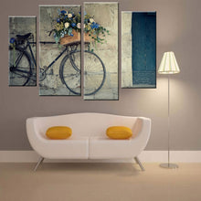 Load image into Gallery viewer, 4 Panel Vintage Bicycle Printed Painting Canvas Picture Wall Pictures For Living Room Wall Art Decorative Picture UnFramed
