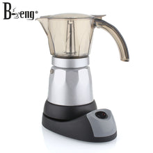 Load image into Gallery viewer, Free Shipping Italian Espresso Coffee Moka Pot Stainless Steel  Rercolator 4 Cups
