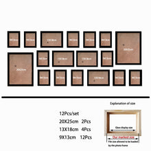 Load image into Gallery viewer, 18Pcs Wood Picture Frames For Wall Decor Black White Photo Frame Wall Hanging With Plexiglass Classic Wooden Frame Photo Decor
