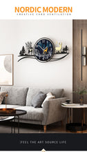 Load image into Gallery viewer, Multicolor Auror Deer Large Wall Clock Modern Design Living Room Home Decoration Wall Decor For Room Decorative Wall Watch Clock
