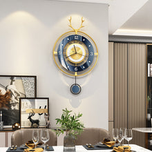 Load image into Gallery viewer, Nordic Glod Metal Watch Wall Clock Modern Design Home Living Room Decoration Large Vintage Clocks Teen Bedroom Kitchen Decor

