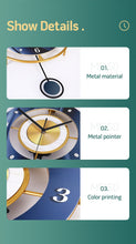 Load image into Gallery viewer, Nordic Glod Metal Watch Wall Clock Modern Design Home Living Room Decoration Large Vintage Clocks Teen Bedroom Kitchen Decor
