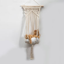 Load image into Gallery viewer, Macrame Cat Hammock Macrame Hanging Swing Cat Dog Pet Bed
