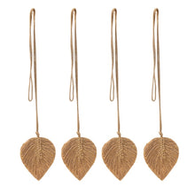Load image into Gallery viewer, 4 Pack Leaf Macrame Curtain Tiebacks Shaped Braided Curtain
