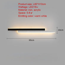 Load image into Gallery viewer, Modern LED Wall Lamp Long Hanging Lights Simple Nordic Living Room Sofa Background Wall Lights Home decoration Lighting Fixtures
