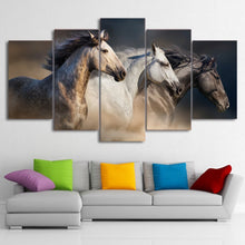 Load image into Gallery viewer, 5 Piece Canvas Art Running Horse Painting Poster
