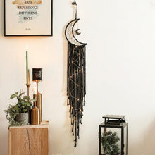 Load image into Gallery viewer, Nordic Moon Macrame Dream Catcher Black Moon
