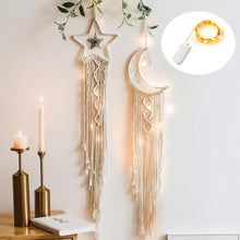Load image into Gallery viewer, 4 Pack Bohemian Macrame Moon Dream Catcher

