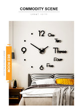 Load image into Gallery viewer, Acrylic Silent Modern Design Wall Clocks 3D Numbers DIY Stickers Living Room Decoration Decorative Wall Watch
