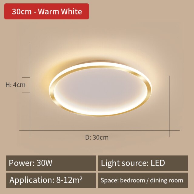 Bedroom lamp simple round ultra-thin room ceiling lamp modern household corridor aisle lamp porch balcony lamp